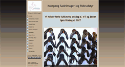 Desktop Screenshot of kokspangsadelmageri.dk