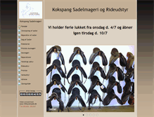 Tablet Screenshot of kokspangsadelmageri.dk